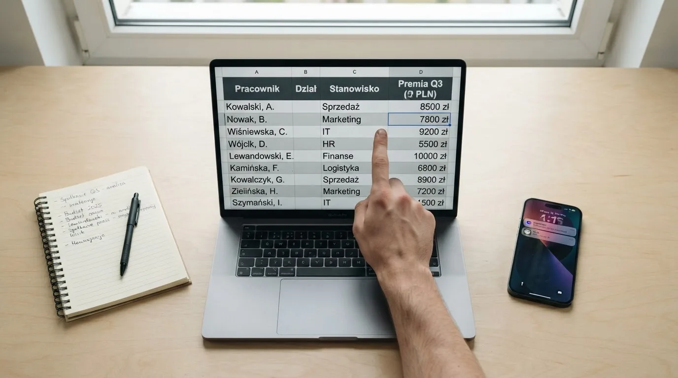 Widok z góry na laptop z otwartą tabelą porównawczą ofert powitalnych kilku serwisów kasynowych